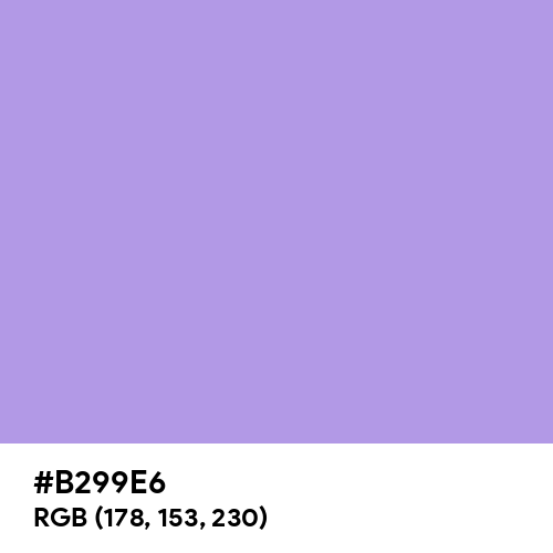 Light Pastel Purple (Hex code: B299E6) Thumbnail