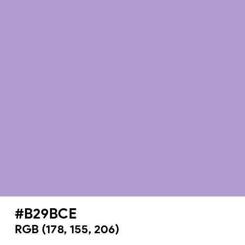 Light Pastel Purple (Hex code: B29BCE) Thumbnail