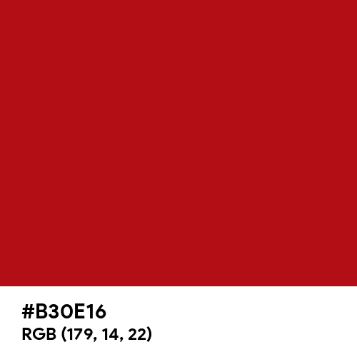 genvinde marv onsdag Metallic Red color hex code is #B30E16