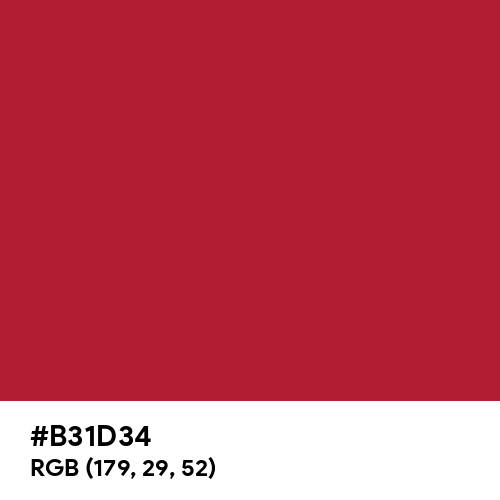 Code Red (Hex code: B31D34) Thumbnail