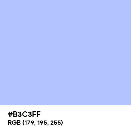 Pale Cornflower Blue (Hex code: B3C3FF) Thumbnail