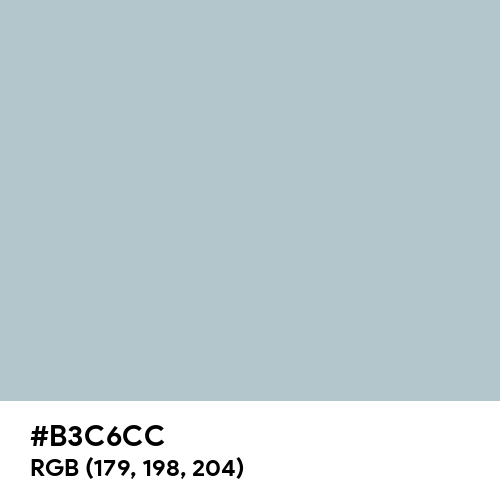 Pastel Blue (Hex code: B3C6CC) Thumbnail