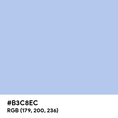 Pale Cornflower Blue (Hex code: B3C8EC) Thumbnail