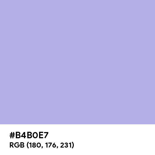 Maximum Blue Purple (Hex code: B4B0E7) Thumbnail
