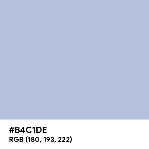 Light Steel Blue (Hex code: B4C1DE) Thumbnail