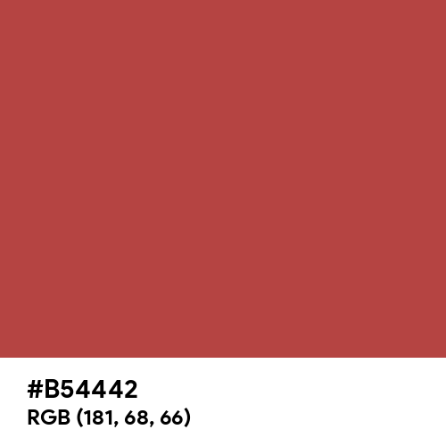 Rare Red (Hex code: B54442) Thumbnail