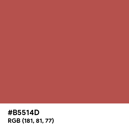 Retro Red (Hex code: B5514D) Thumbnail
