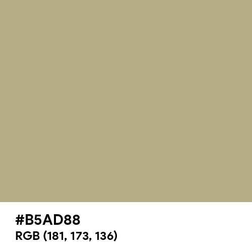 Pale Olive Green (Hex code: B5AD88) Thumbnail