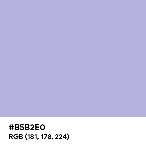 Maximum Blue Purple (Hex code: B5B2E0) Thumbnail