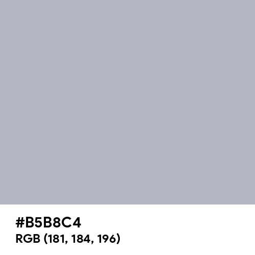 Gray (X11) (Hex code: B5B8C4) Thumbnail