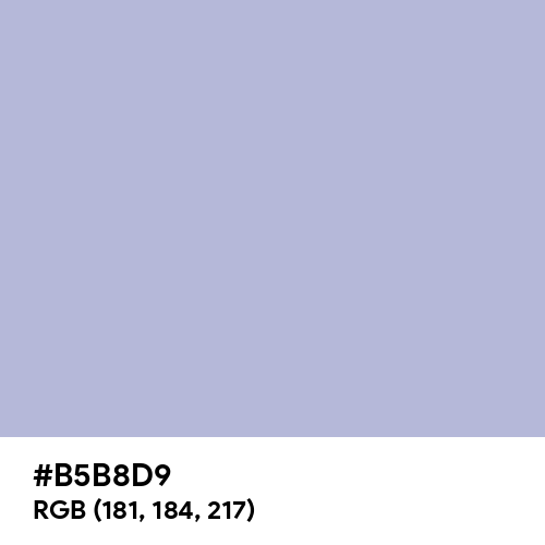 Light Steel Blue (Hex code: B5B8D9) Thumbnail