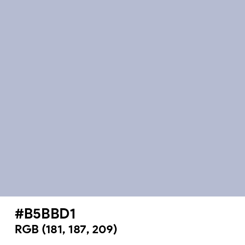 Pastel Blue (Hex code: B5BBD1) Thumbnail