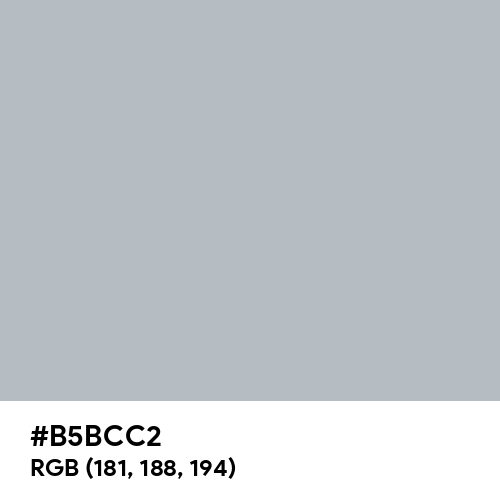 Gray (X11) (Hex code: B5BCC2) Thumbnail