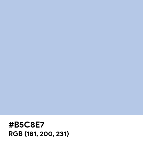 Light Steel Blue (Hex code: B5C8E7) Thumbnail