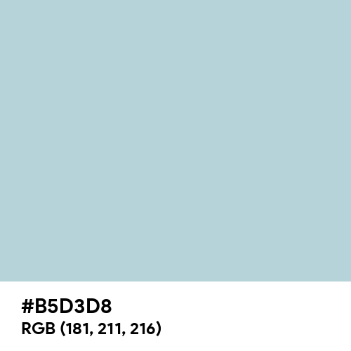 Beau Blue (Hex code: B5D3D8) Thumbnail