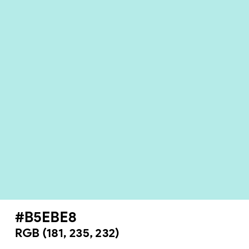 Pale Blue (Hex code: B5EBE8) Thumbnail