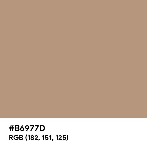 Aesthetic Brown color hex code is #B6977D