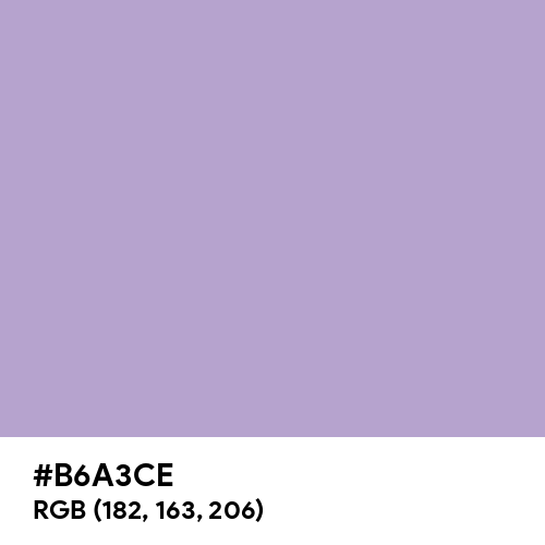 Light Pastel Purple (Hex code: B6A3CE) Thumbnail