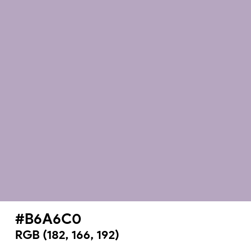 Pastel Purple (Hex code: B6A6C0) Thumbnail
