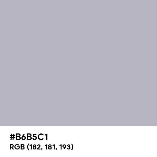 Gray (X11) (Hex code: B6B5C1) Thumbnail