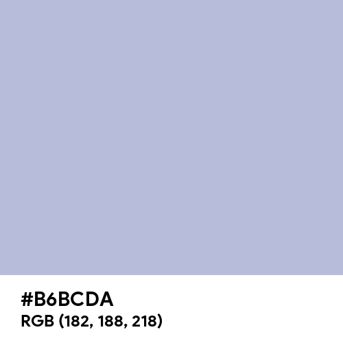 Light Steel Blue (Hex code: B6BCDA) Thumbnail