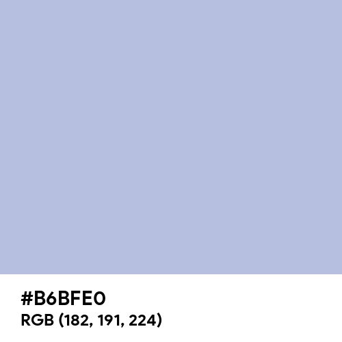 Light Steel Blue (Hex code: B6BFE0) Thumbnail