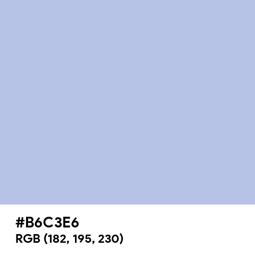 Light Steel Blue (Hex code: B6C3E6) Thumbnail