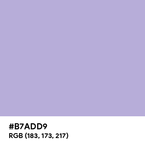 Maximum Blue Purple (Hex code: B7ADD9) Thumbnail