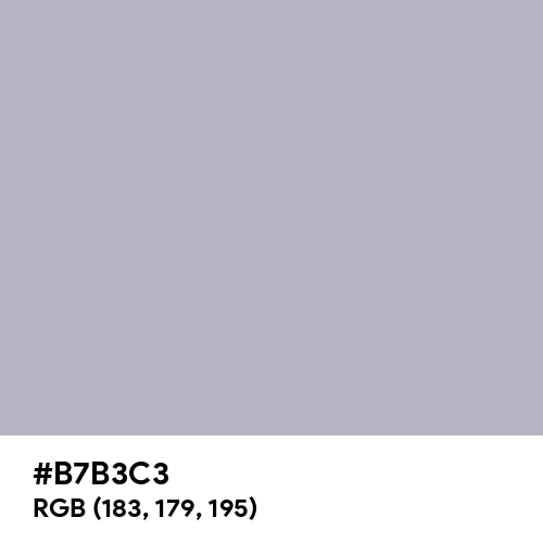 Gray (X11) (Hex code: B7B3C3) Thumbnail