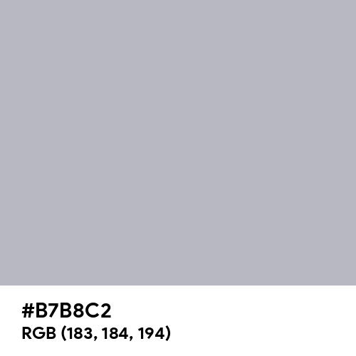Gray (X11) (Hex code: B7B8C2) Thumbnail