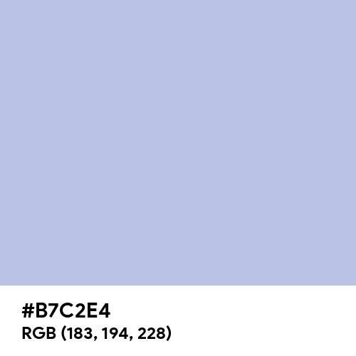 Light Steel Blue (Hex code: B7C2E4) Thumbnail