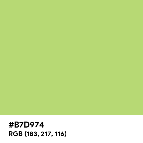 Yellow-Green (Crayola) (Hex code: B7D974) Thumbnail