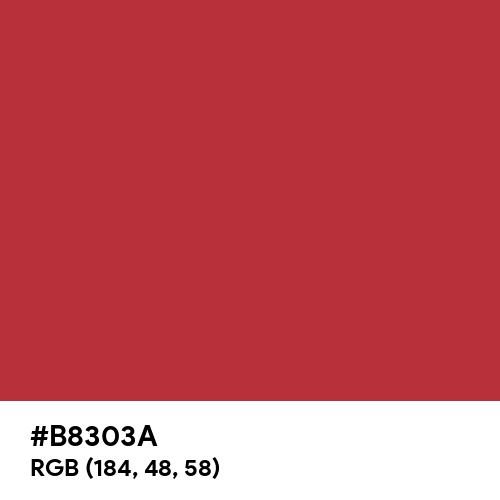 Satin Red (Hex code: B8303A) Thumbnail