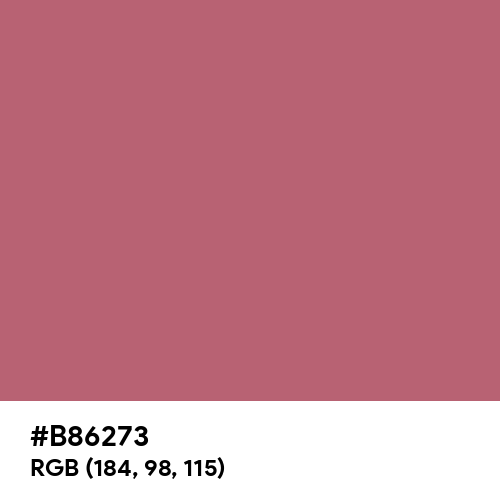 Muted Rose (Hex code: B86273) Thumbnail