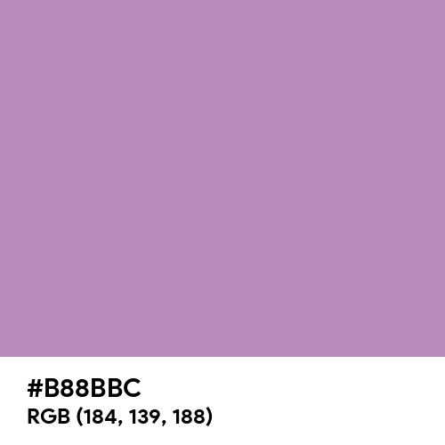 African Violet (Hex code: B88BBC) Thumbnail