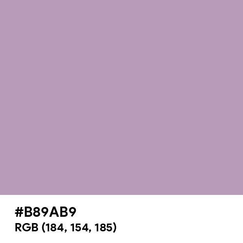 Pastel Purple (Hex code: B89AB9) Thumbnail
