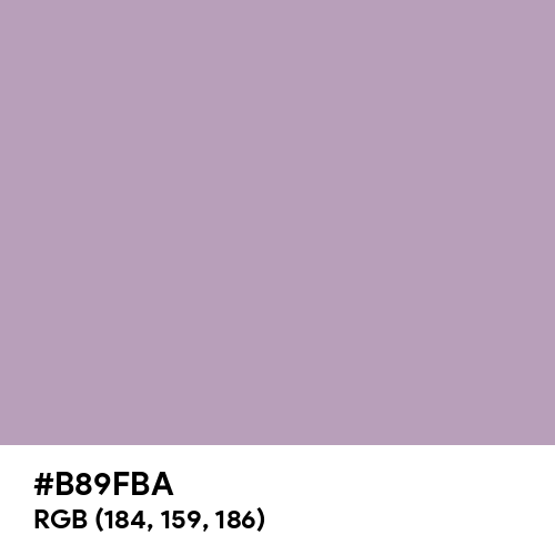 Pastel Purple (Hex code: B89FBA) Thumbnail