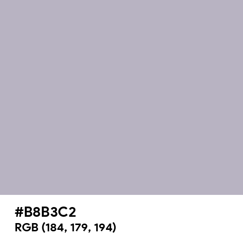 Gray (X11) (Hex code: B8B3C2) Thumbnail