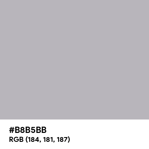 Philippine Silver (Hex code: B8B5BB) Thumbnail