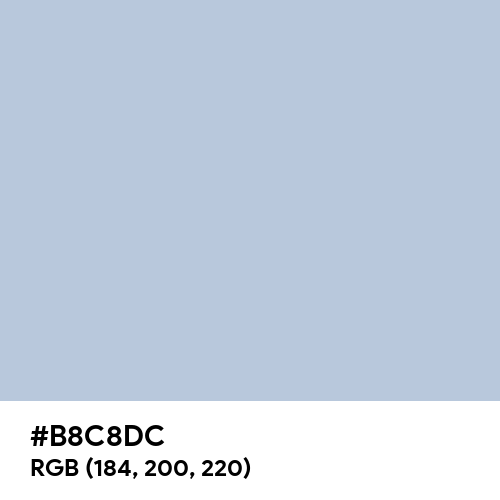 Light Steel Blue (Hex code: B8C8DC) Thumbnail