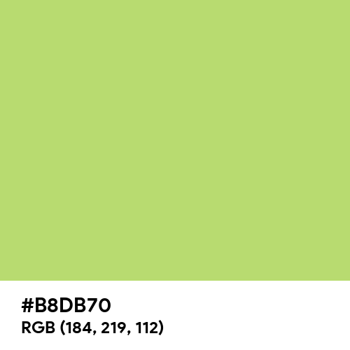 Yellow-Green (Crayola) (Hex code: B8DB70) Thumbnail