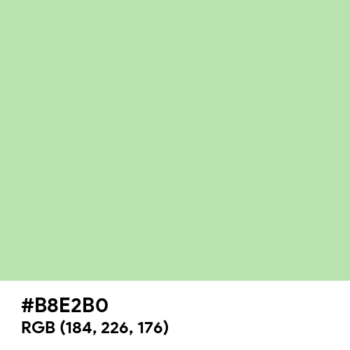 Mint Cocktail Green (Hex code: B8E2B0) Thumbnail