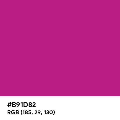 Medium Violet-Red (Hex code: B91D82) Thumbnail