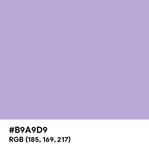 Light Pastel Purple (Hex code: B9A9D9) Thumbnail