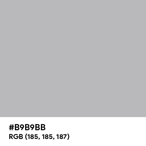 Gray (X11) (Hex code: B9B9BB) Thumbnail