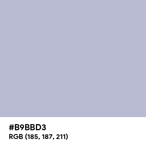 Lavender Gray (Hex code: B9BBD3) Thumbnail