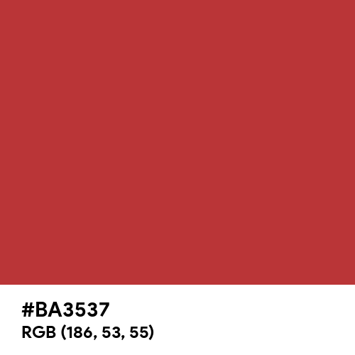 Bold Red (Hex code: BA3537) Thumbnail