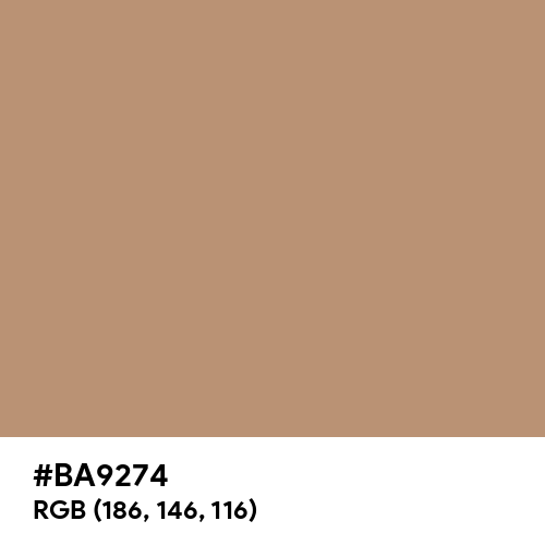 Pale Taupe (Hex code: BA9274) Thumbnail