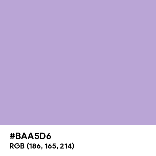 Light Pastel Purple (Hex code: BAA5D6) Thumbnail