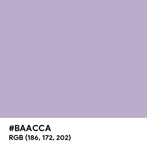 Lilac (Hex code: BAACCA) Thumbnail